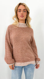BESSIE STITCH KNIT - CINNAMON