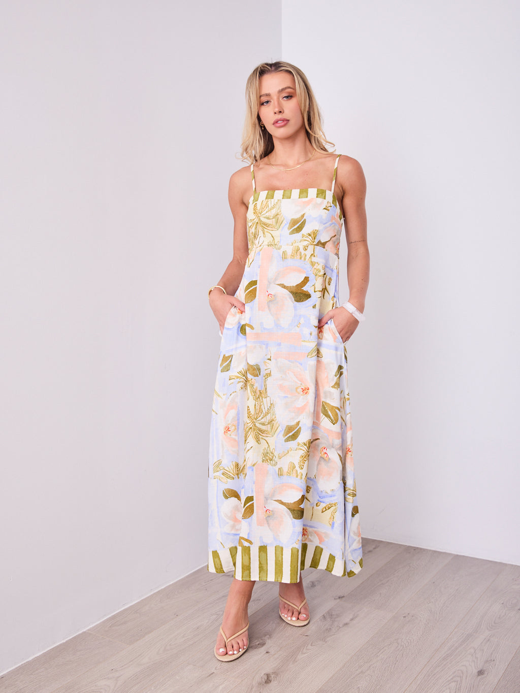 CEFALU MAXI DRESS - MULTI