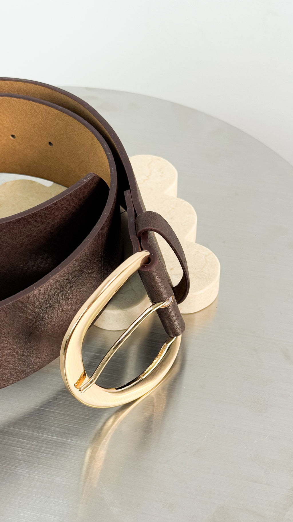 RINO THICK BELT - CHOCOLATE