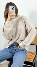 BESSIE STITCH KNIT - MOCHA