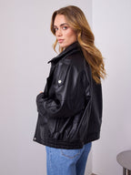 AXEL PU JACKET - BLACK