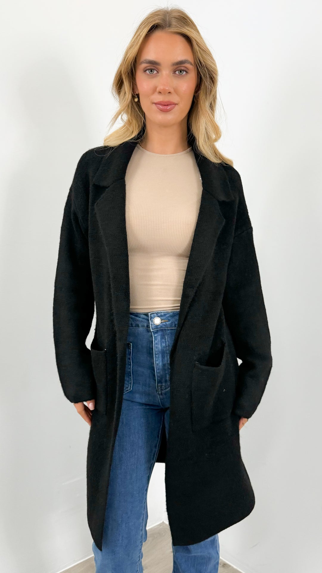 ZEETA COATIGAN - BLACK