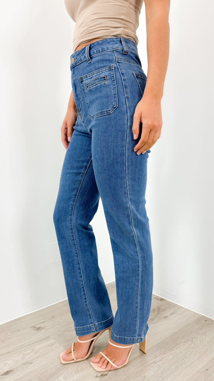 JACKSON STRAIGHT LEG JEAN - MEDIUM BLUE