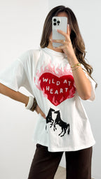 WILD AT HEART TEE - WHITE