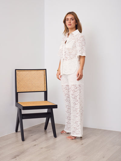AZURA LACE PANTS - WHITE