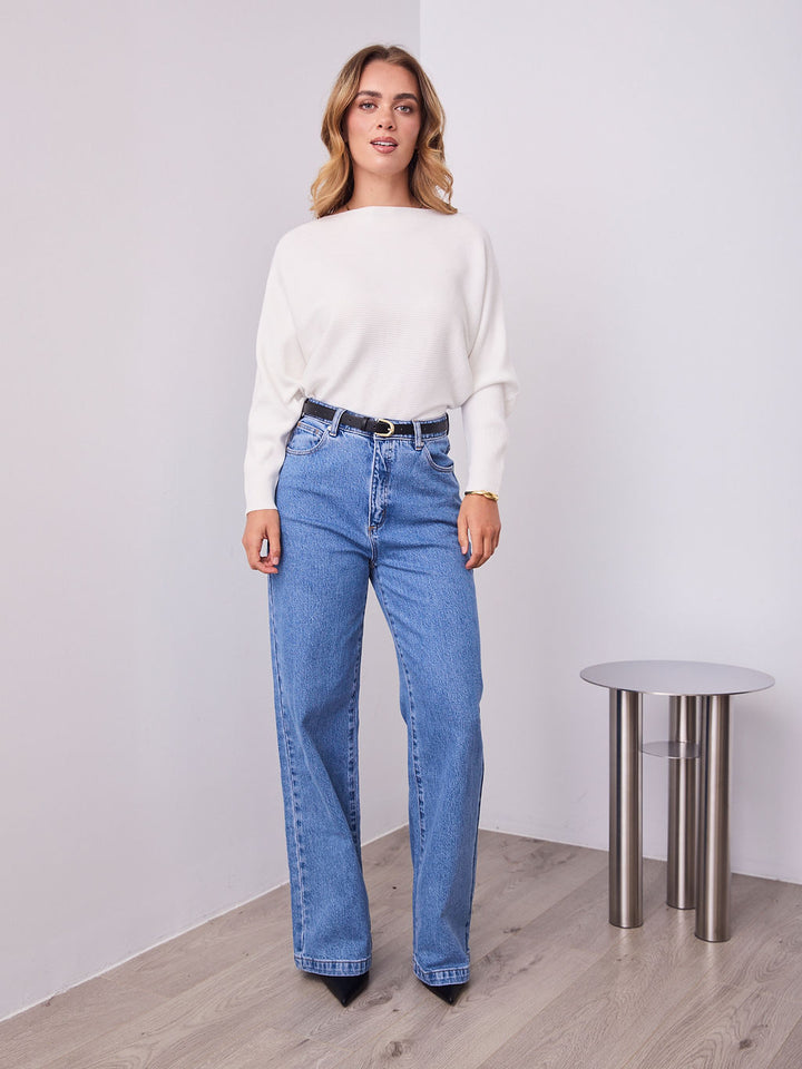 'A BRAND' 94 HIGH & WIDE DEBBIE - DENIM