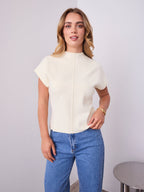 ROWE KNIT TOP - VANILLA