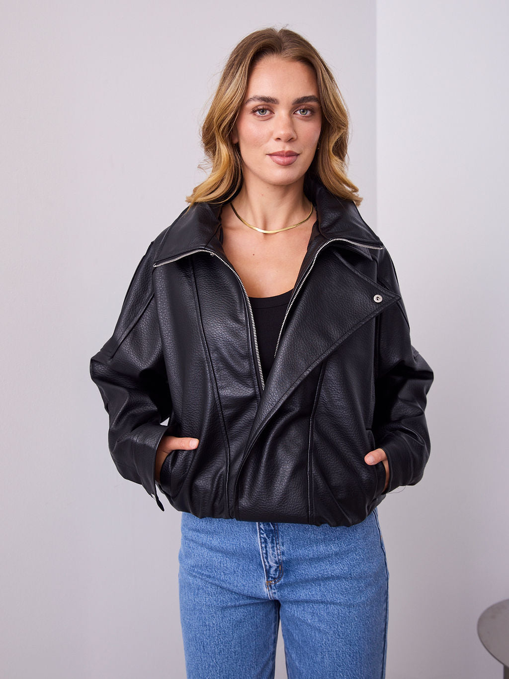 AXEL PU JACKET - BLACK