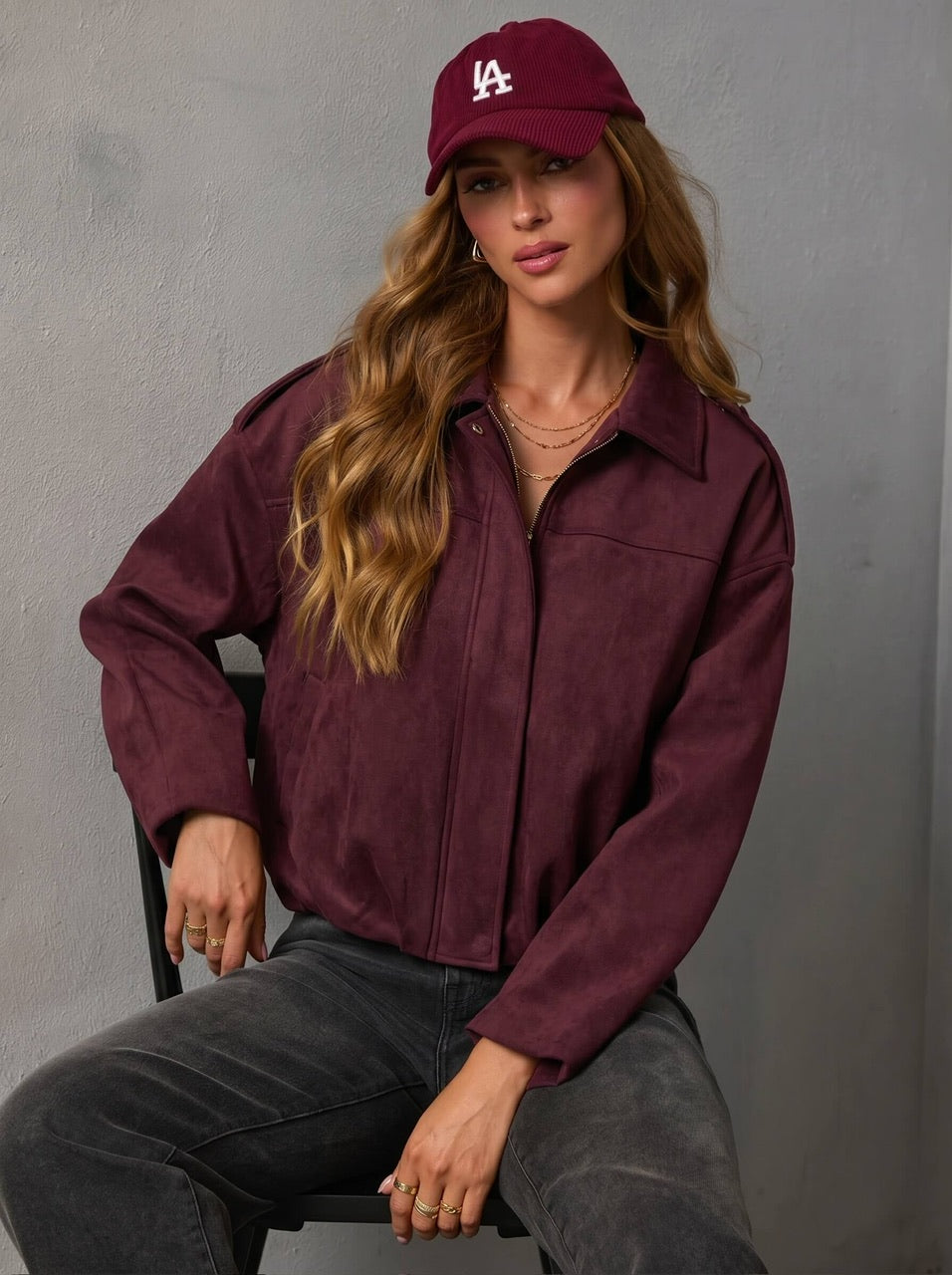 TYLER BOMBER JACKET - WINE