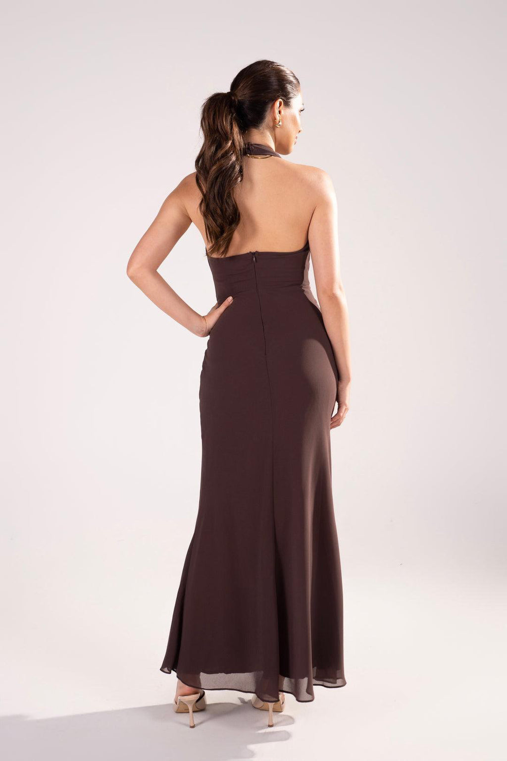 VERONICA DRESS - CHOCOLATE