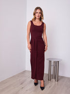 CELINE DRESS - MERLOT