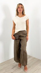 BAKER LINEN PANT - CHOCOLATE