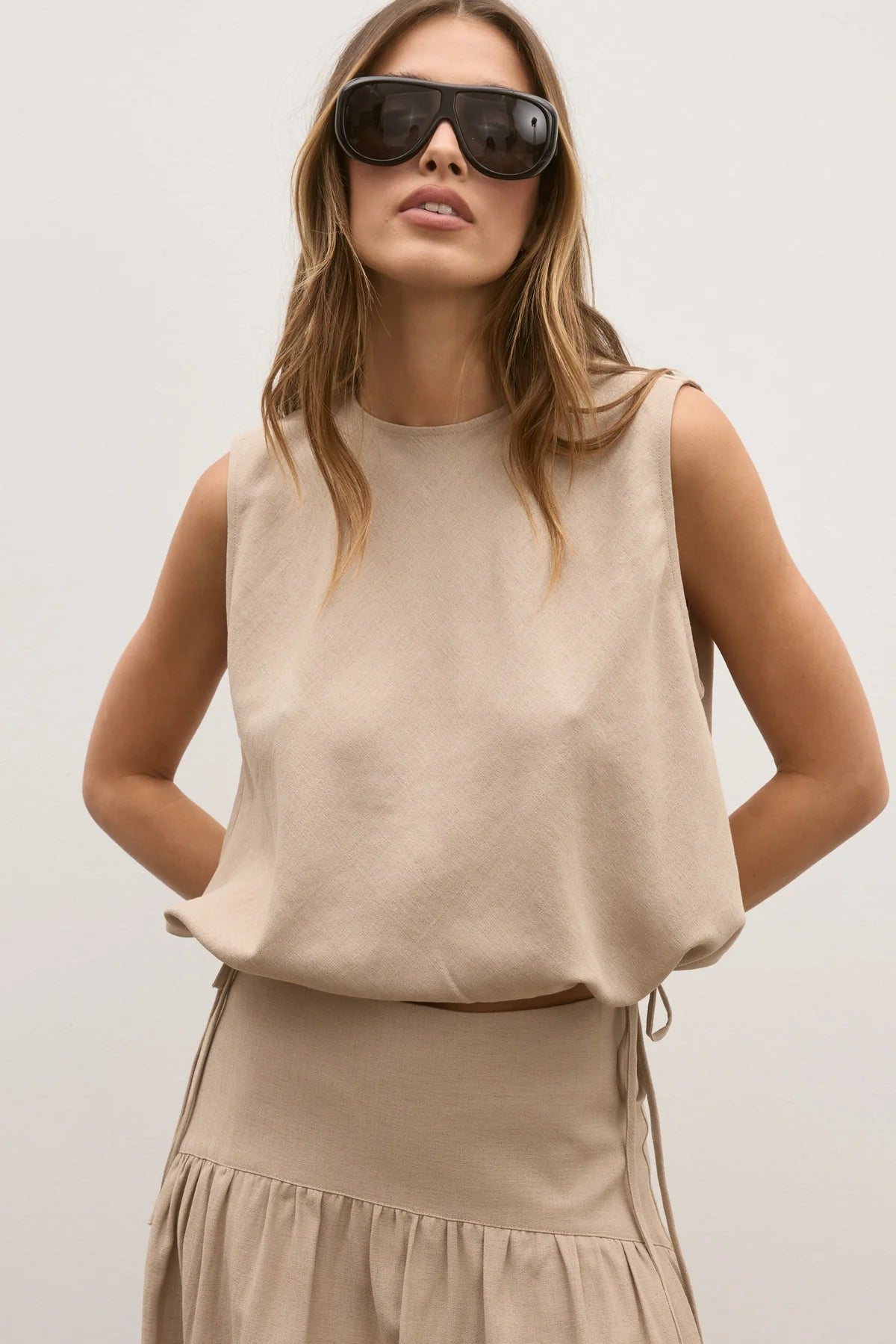 'BAYSE' DELPHINE TOP - NUDE