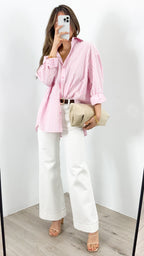 THURSDAY STRIPE SHIRT - PINK