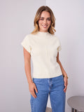 ROWE KNIT TOP - VANILLA