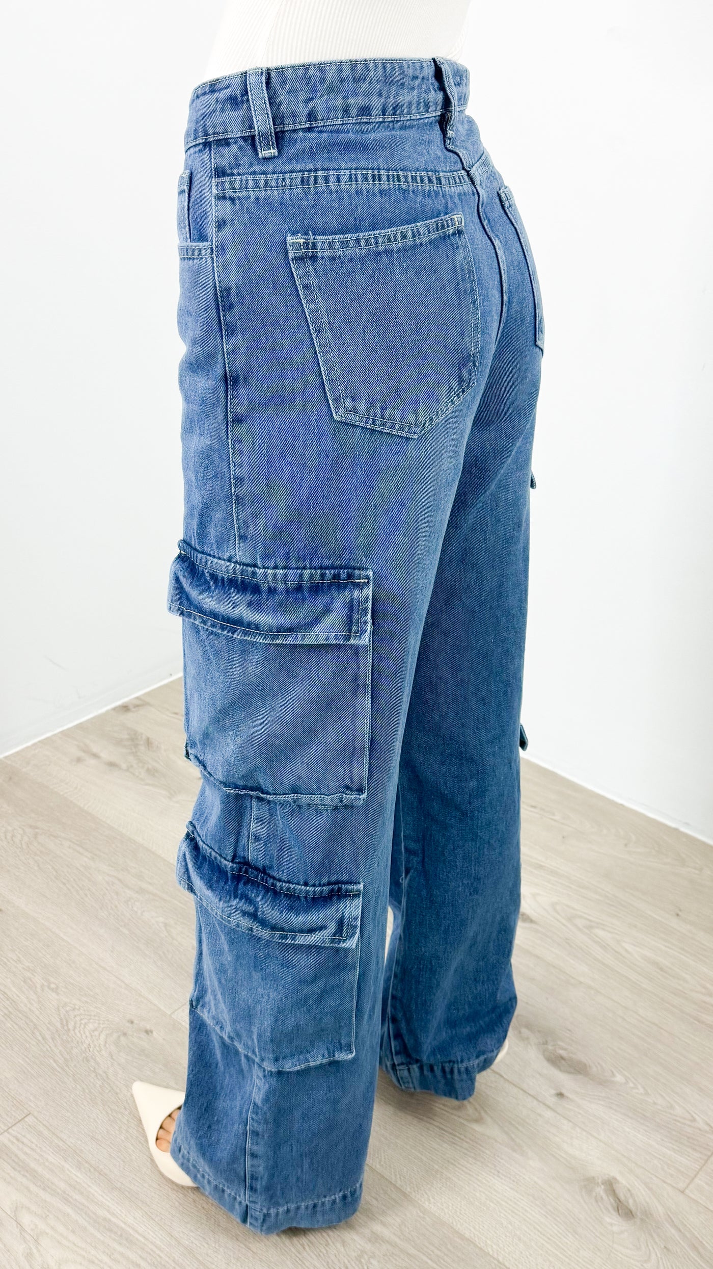 KANE CARGO DENIM JEAN - BLUE