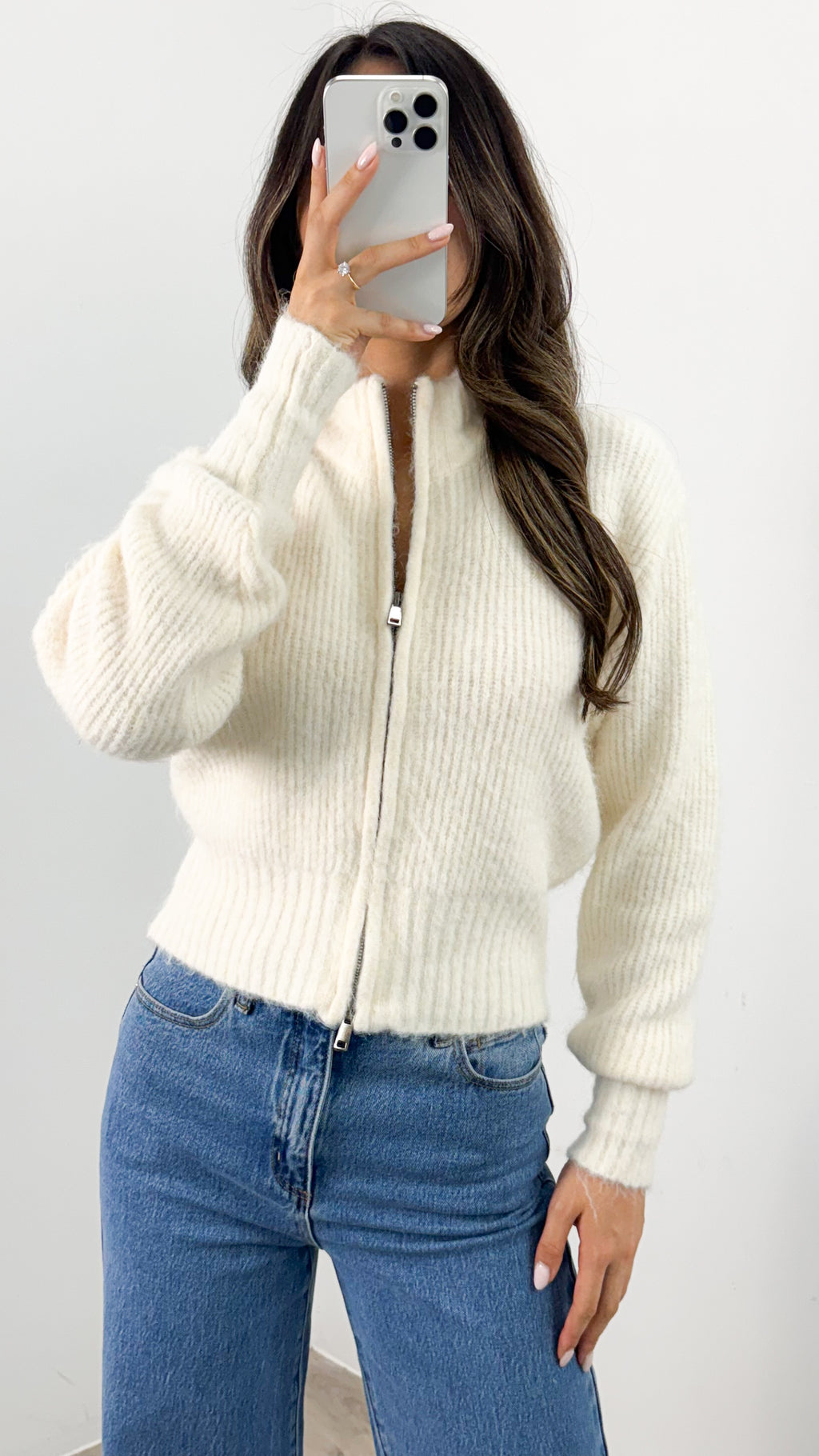 NOAH ZIP KNIT - CREAM