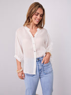 MARTA LINEN SHIRT - WHITE