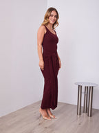 CELINE DRESS - MERLOT