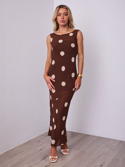 SABINE DRESS - CHOCOLATE