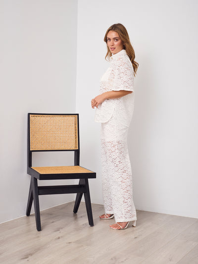 AZURA LACE PANTS - WHITE