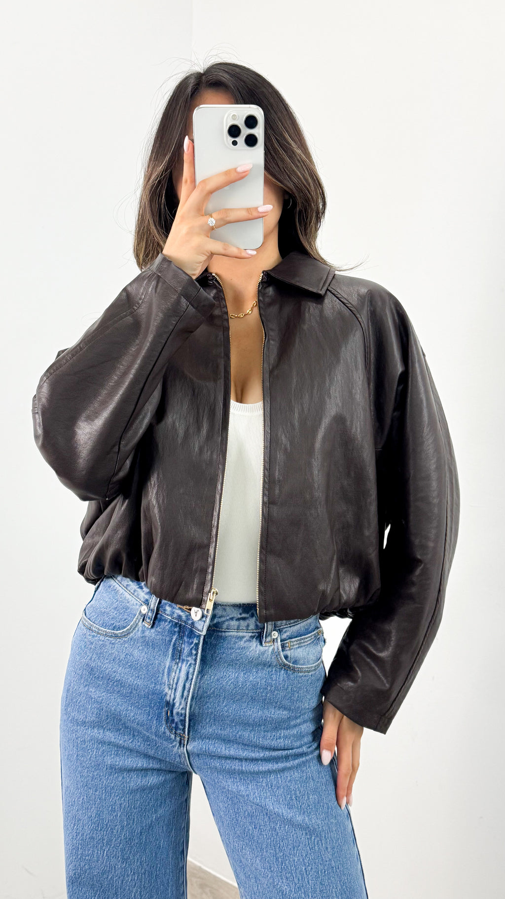 LONDON BOMBER JACKET - CHOCOLATE