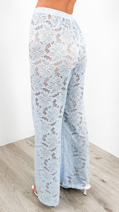 NADINE SHIRT & PANT SET - BABY BLUE