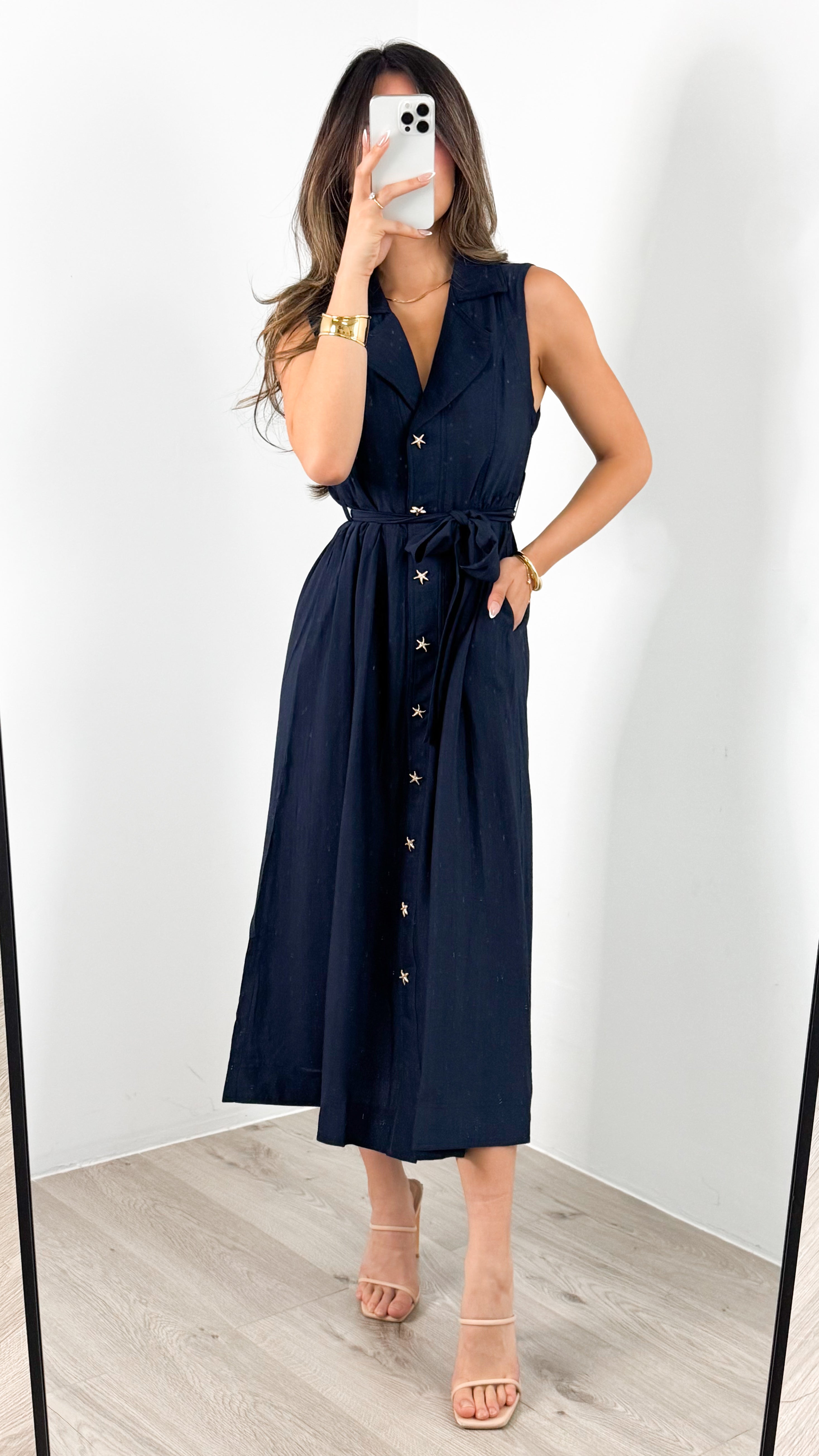 SORELLE DRESS - NAVY