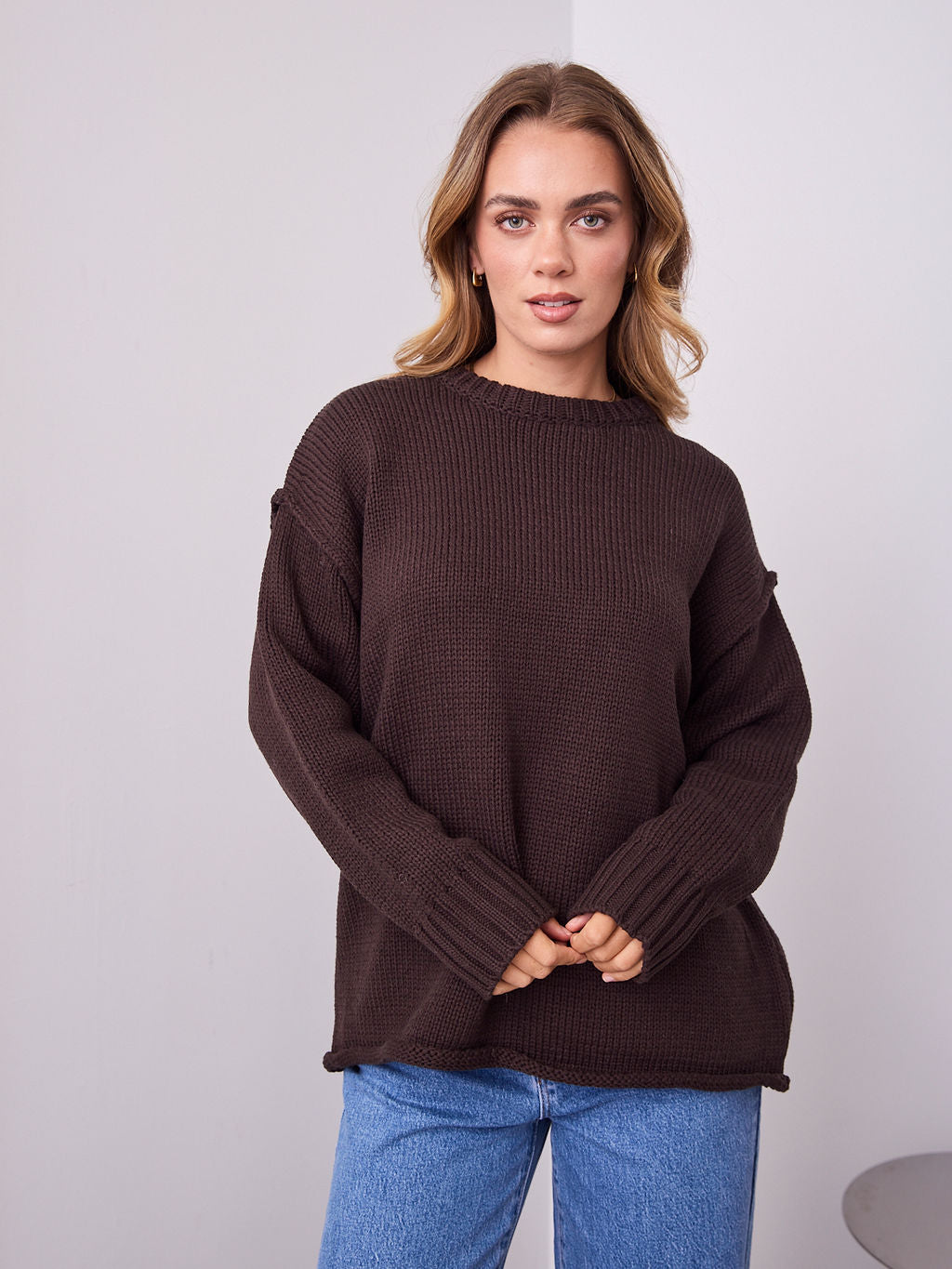 MARLO KNIT JUMPER- CHOCOLATE