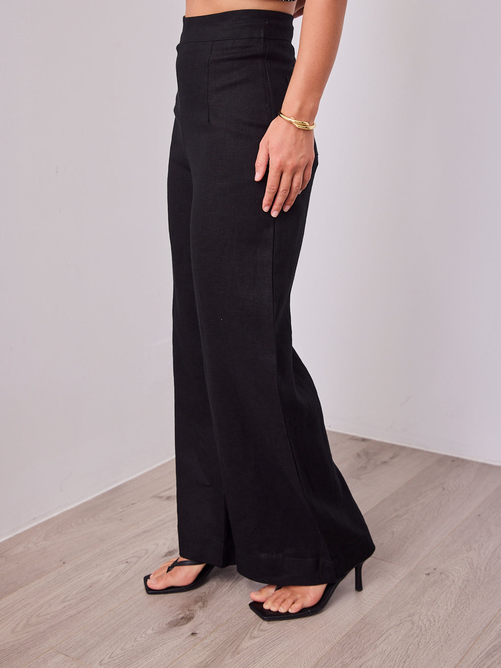 HANNAH LINEN PANT - BLACK