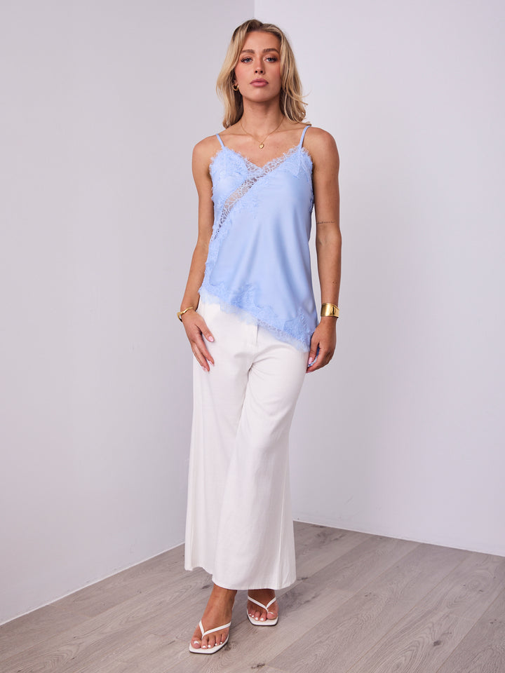 STELLA LACE CAMI - PALE BLUE
