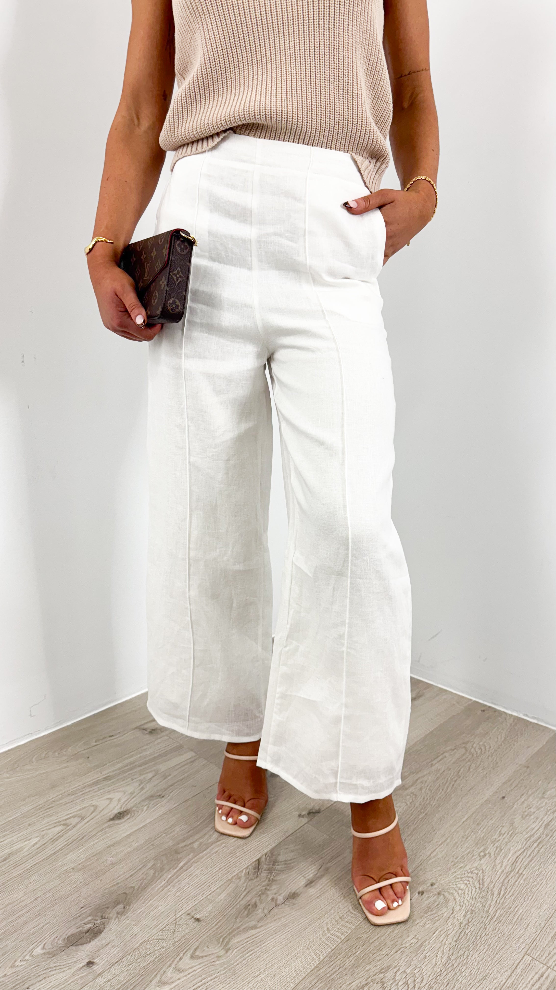 BAKER LINEN PANT - WHITE