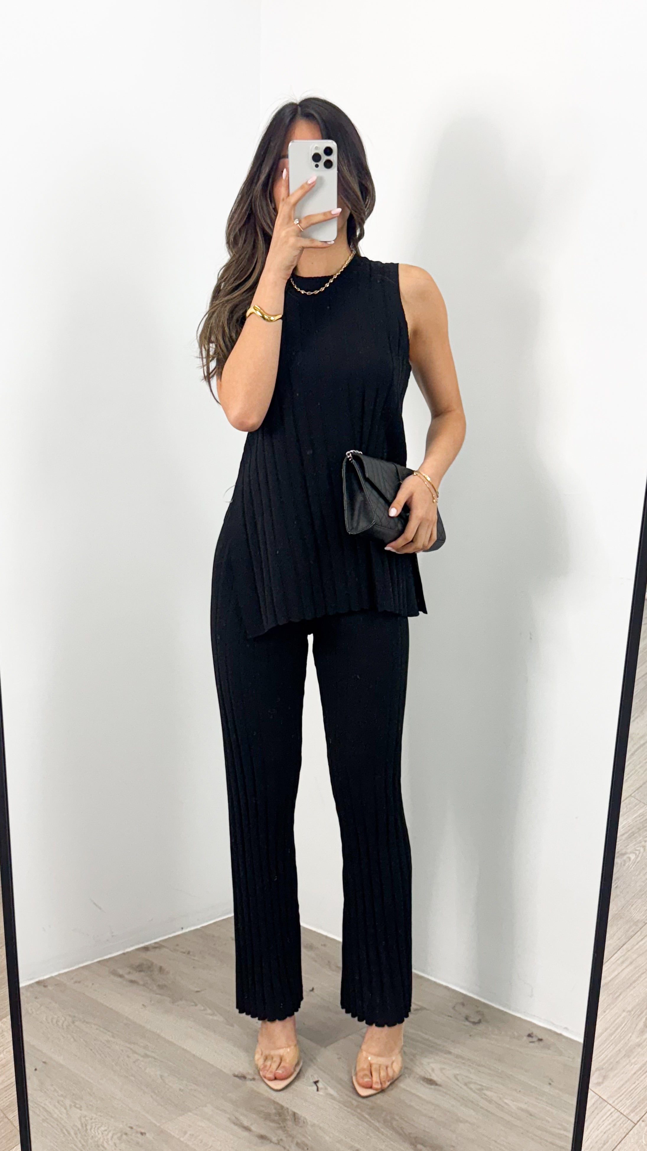 HYATT KNIT SET - BLACK