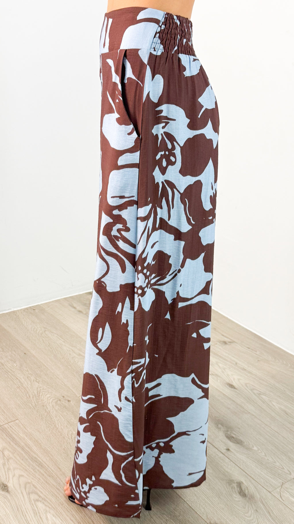 LUMINA PANT - CHOCOLATE/BABY BLUE