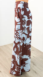 LUMINA PANT - CHOCOLATE/BABY BLUE