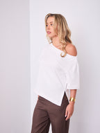 ISSI OFF THE SHOULDER TEE - WHITE