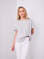 ESTHER EASY TUCK TEE - GREY MARLE