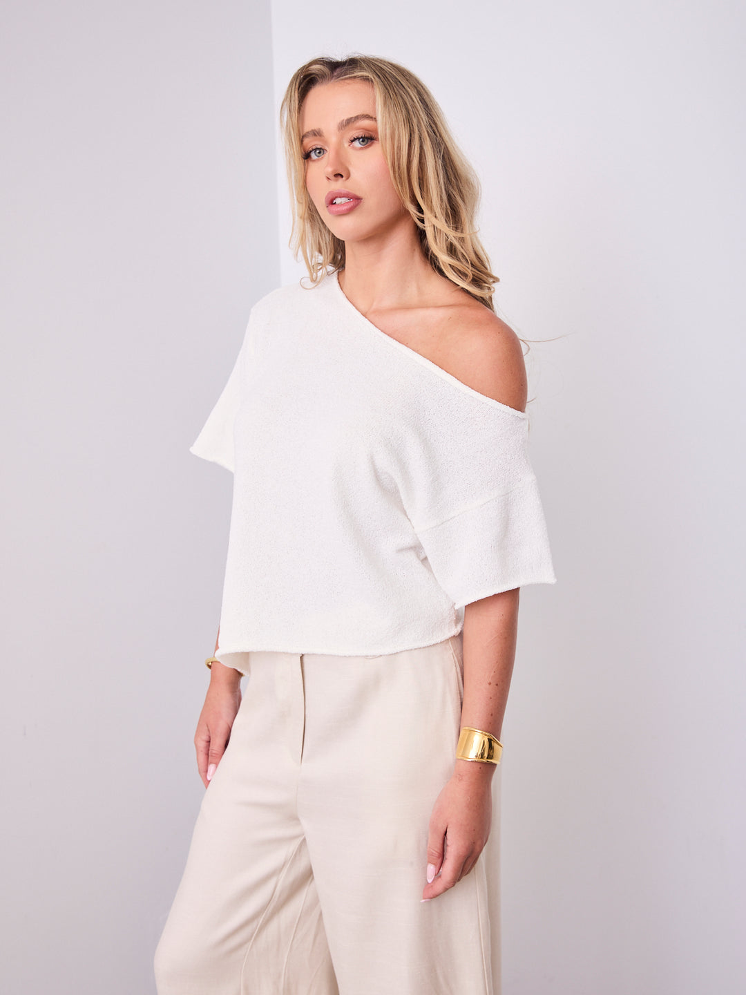 ANDY KNIT TOP - WHITE