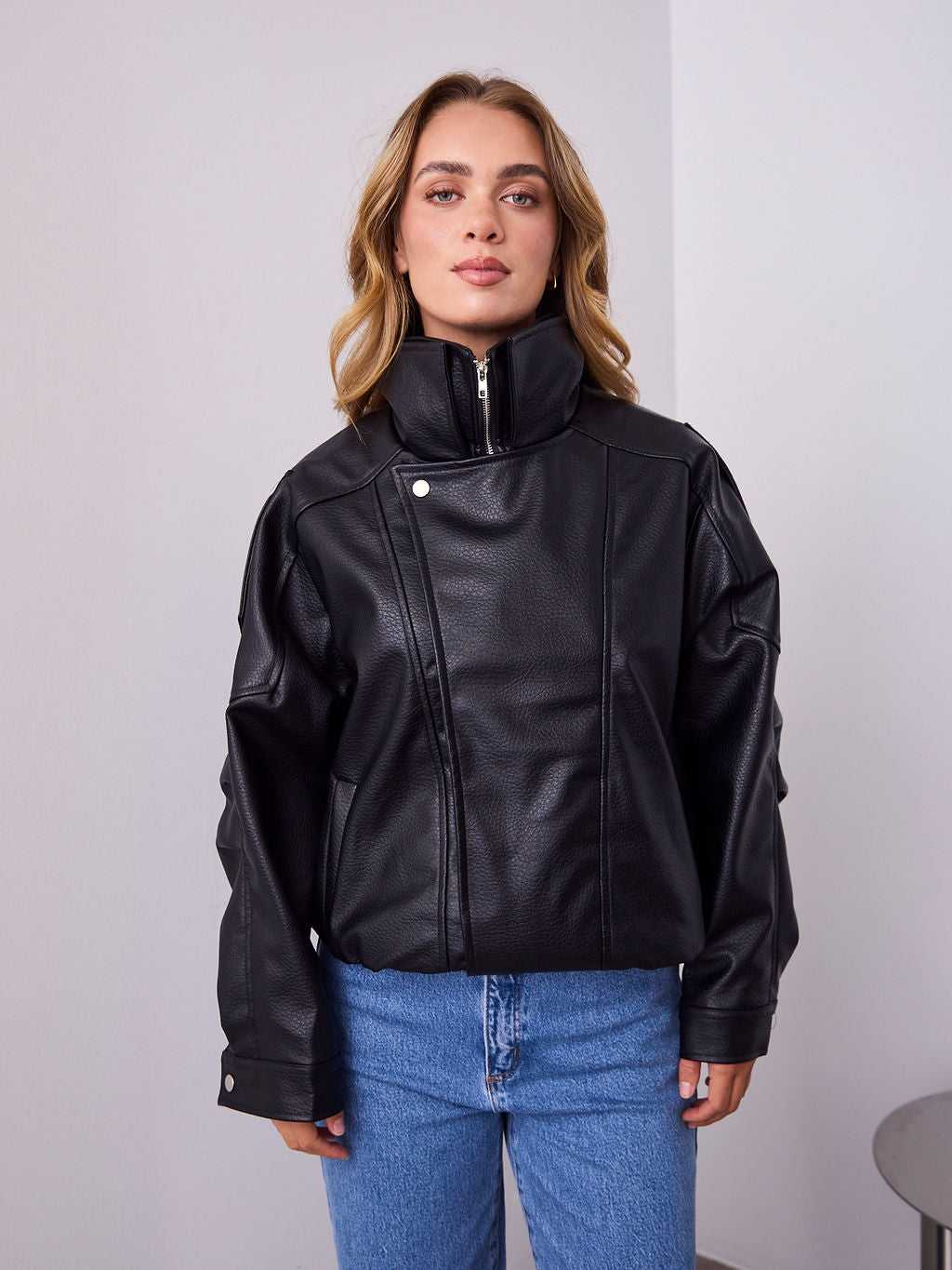 AXEL PU JACKET - BLACK