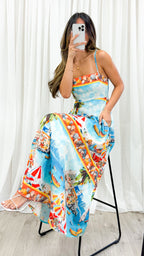 TRAPANI DRESS - BLUE PRINT