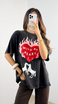 WILD AT HEART TEE - BLACK