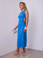 PAROS LINEN DRESS - BLUE
