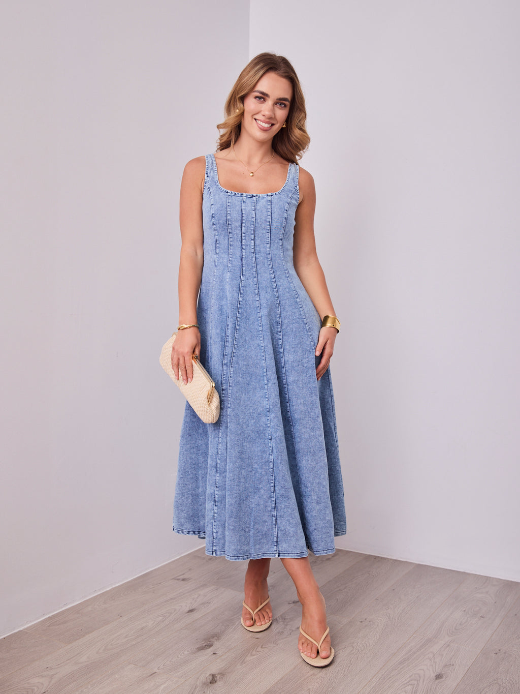 EVE DENIM DRESS - DENIM