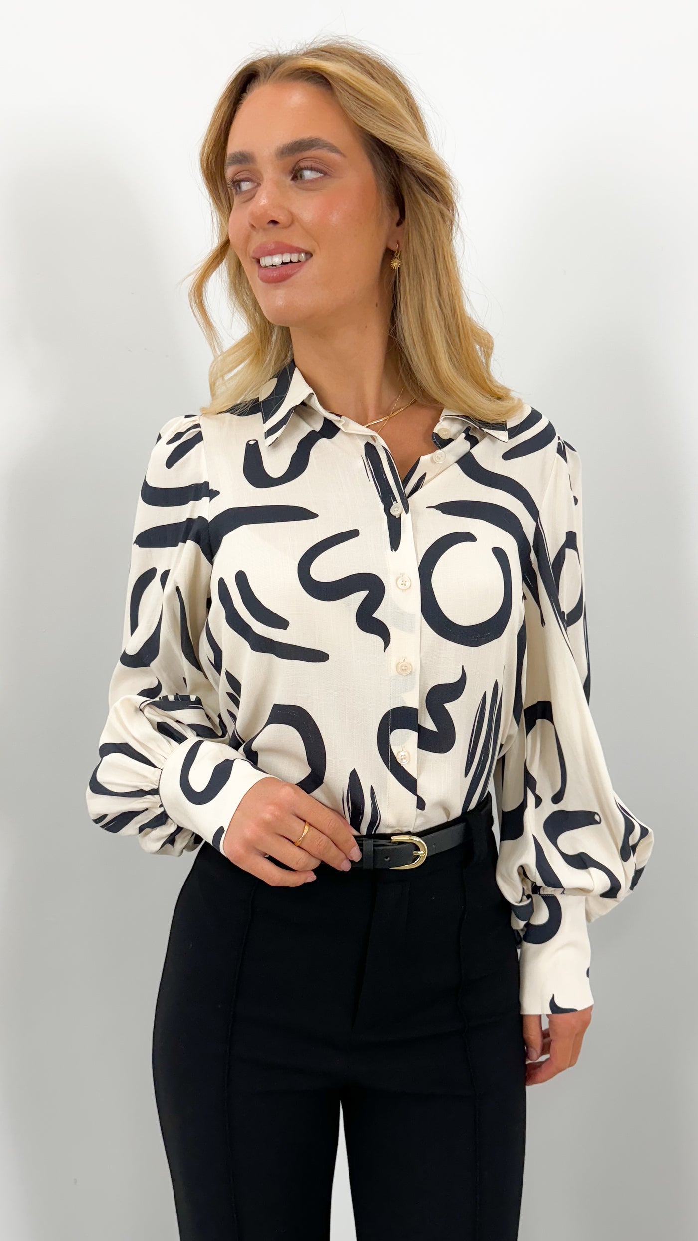 ROLLER BLOUSE - IVORY