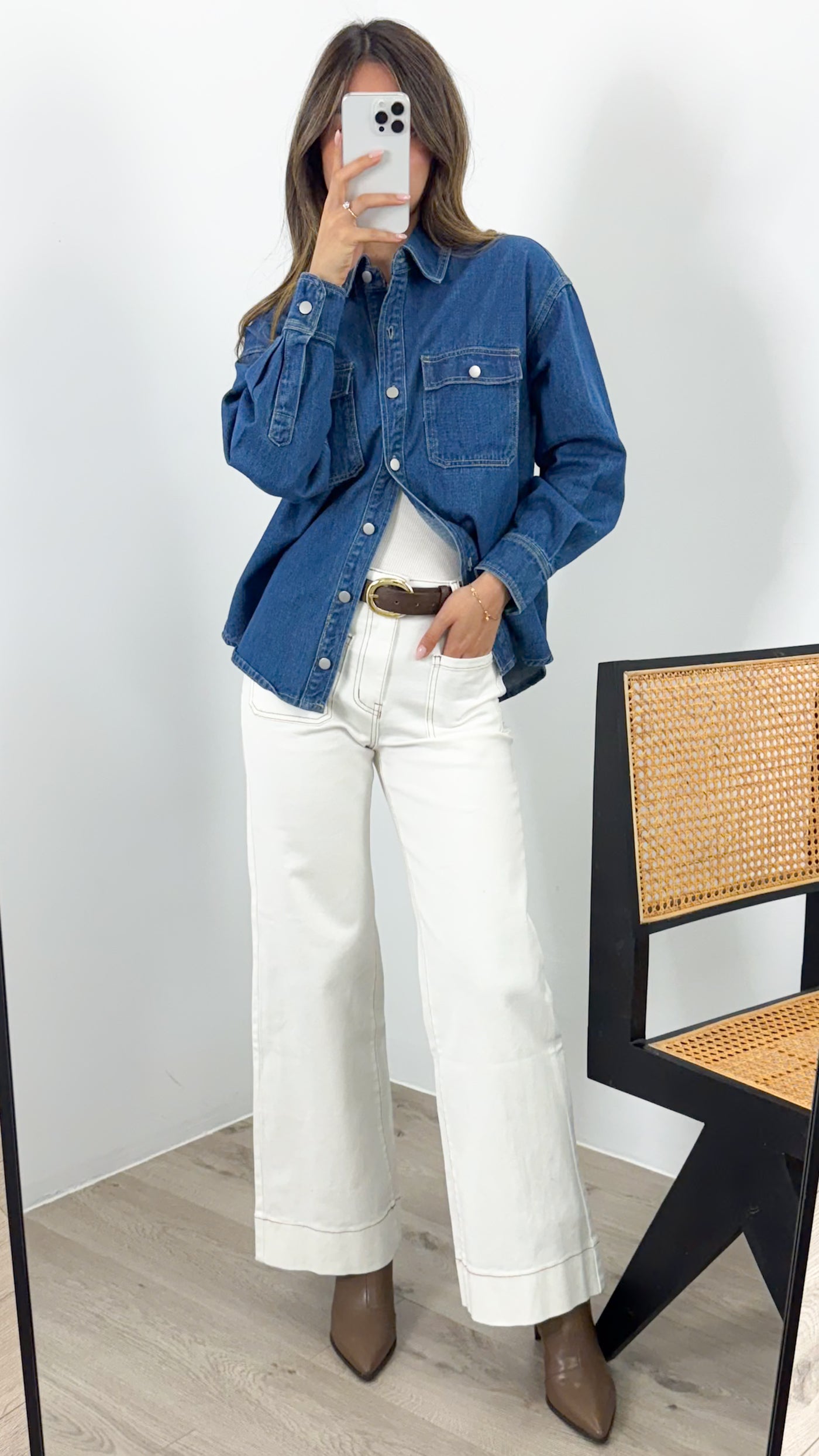 ROWE DENIM SHIRT - DARK DENIM