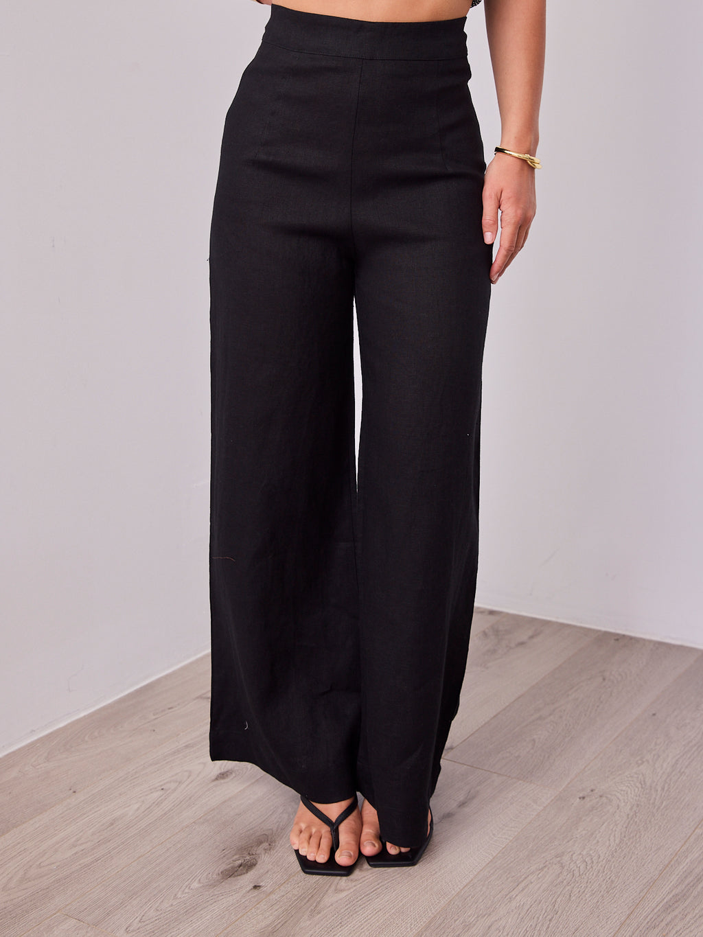 HANNAH LINEN PANT - BLACK