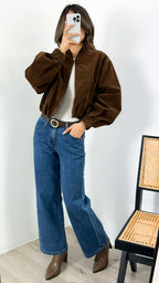 VANCE BOMBER JACKET - CHOCOLATE