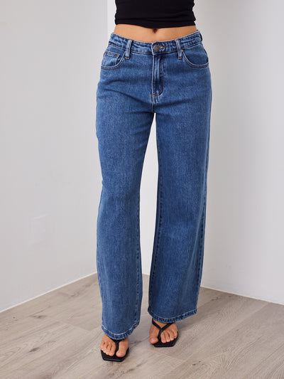 ROGERS RELAXED WIDE LEG JEAN - DARK DENIM