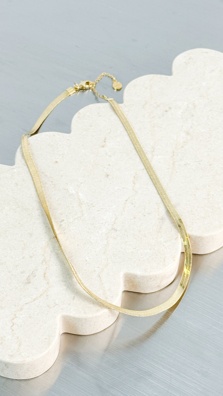 5MM SNAKE 18K GOLD PLATED NECKLACE - GOLD