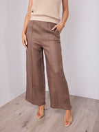 BAKER LINEN PANT - CHOCOLATE